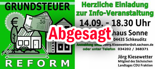 Read more about the article Abgesagt: Infoveranstaltung zur Grundsteuerreform